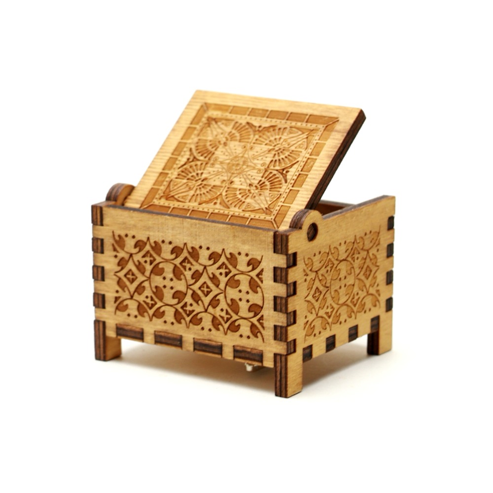 Memory Music Box 18 Note Windup Clockwork Mechanism Engraved Wood Music Box for Kids,Play Memory from CATS