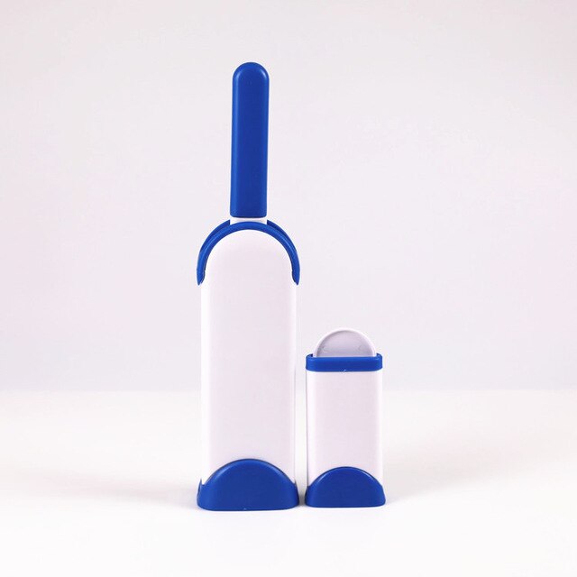 Pet Hair Remover Brush Dog Cat Hair Remover Pet CombTool Fur Brush Base Double-Side Furniture Sofa Clothes Cleaning Lint Brush: Dark Blue Set