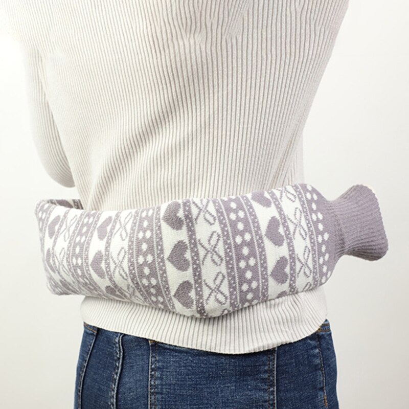 QX2E 2000Ml Pluche Gebreide Cover Waterfles Lange Strip Vorm -Water Zak