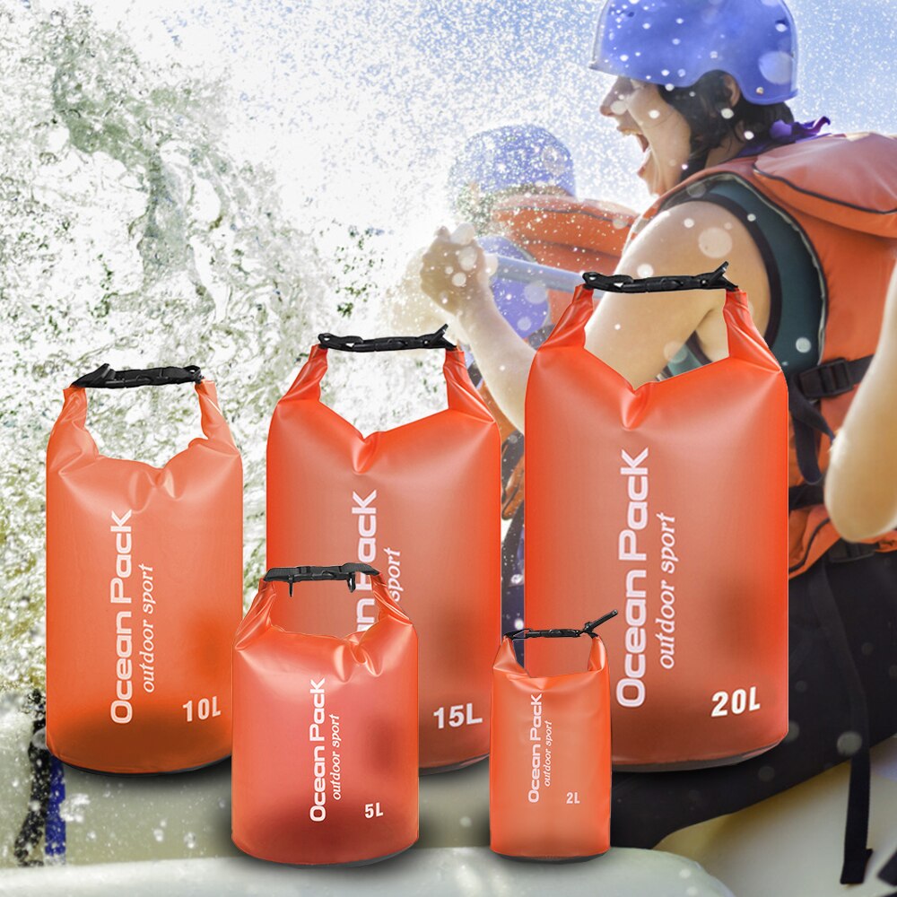 Pvc Dry Bag Opvouwbare Waterdichte Zwemmen Rafting Kajakken Varen Vissen Opbergtas 2L/5L/10L/15L/20L Dry Sack Water Bag