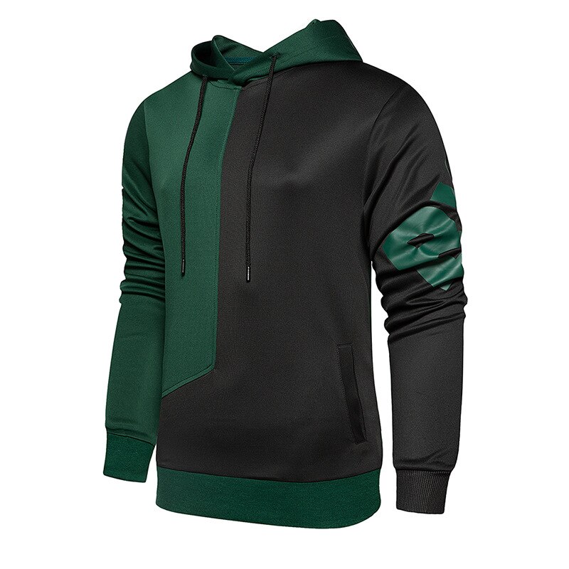 2020 outono e inverno novo com capuz pulôver camisola masculina na moda marca cor combinando casual jaqueta masculina moletom roupas masculinas: L / C3