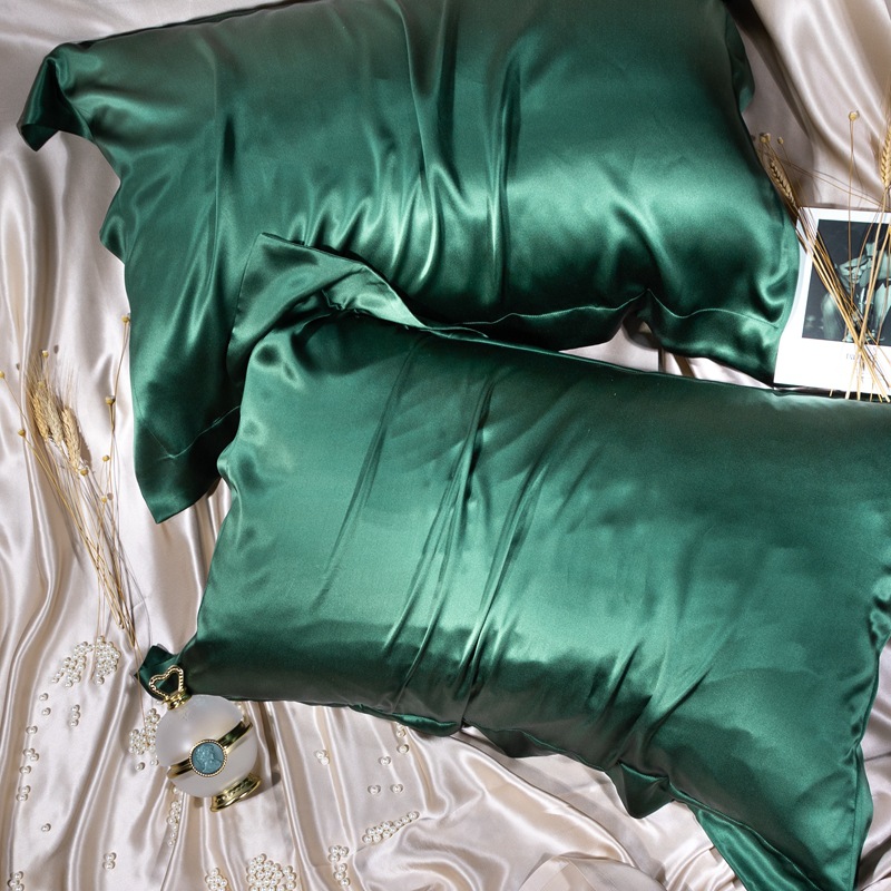 1Stck 100% Reiner Seide Kissenbezug Königin König Größe für Hotel Hause Weichen Gesunde Kissen Abdeckung Seide Kissen Kissen fallen 48*74CM: schwarz
