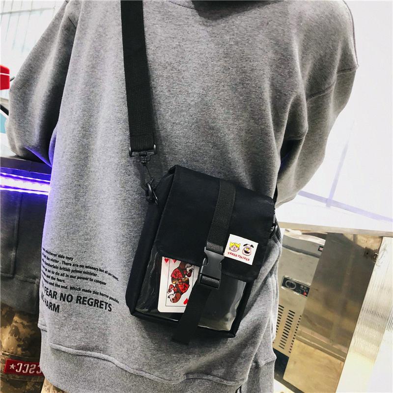 Super Fire Harajuku Local Conditions Cool Disco Bag Student Japanese Canvas Shoulder Bag Satchel Messenger Bag Couple Schoolbag