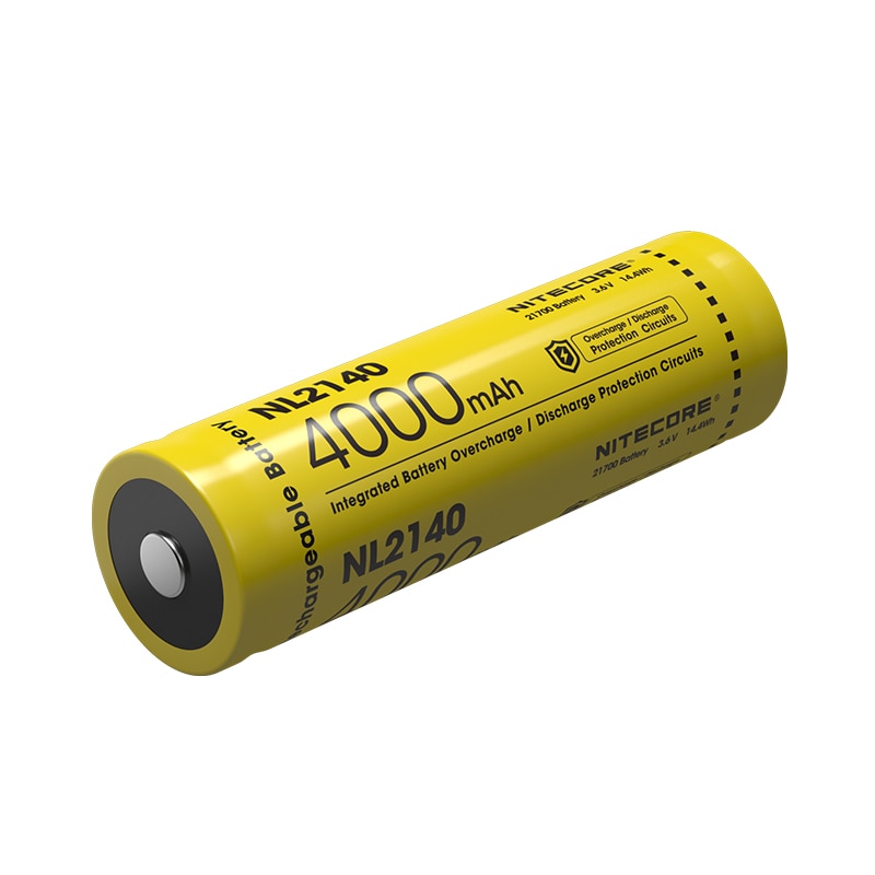 Nitecore 21700 li- jon uppladdningsbart batteri  nl2140 4000 mah 3.7v / 14.4wh intern säkerhetsficklampa batteri