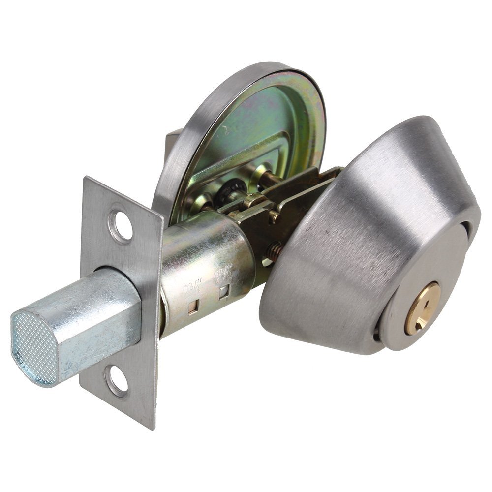 Silver Home Door Gate Single Cylinder Deadbolt Chrome Metal Dead Bolt Door Lock