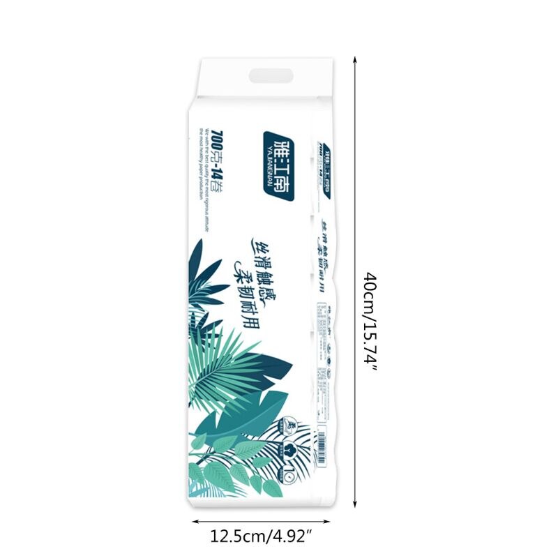 14 rollos de papel para el Hogar, baño de 4 capas, sin núcleo, papel higiénico suave, 11UF