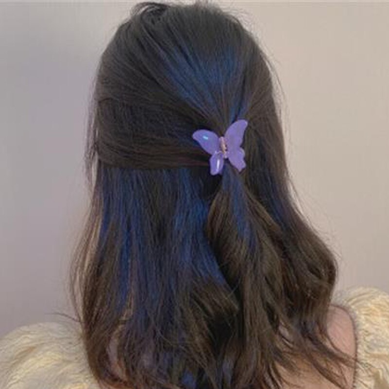 Butterfly hair clip grab ball akryl hode clip hår tilbehør kvinnelig hår clip head tilbehør