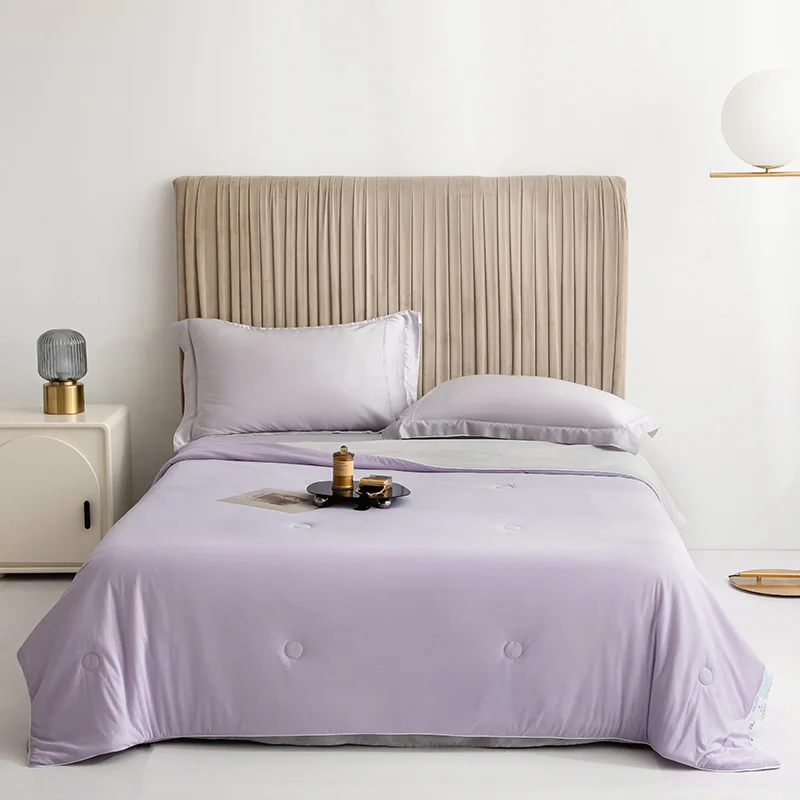 Manta de refrigeración para cama, edredón de aire acondicionado sedoso, ligero, frío de doble cara, tela de refrigeración, Verano: Twin / Gris oscuro
