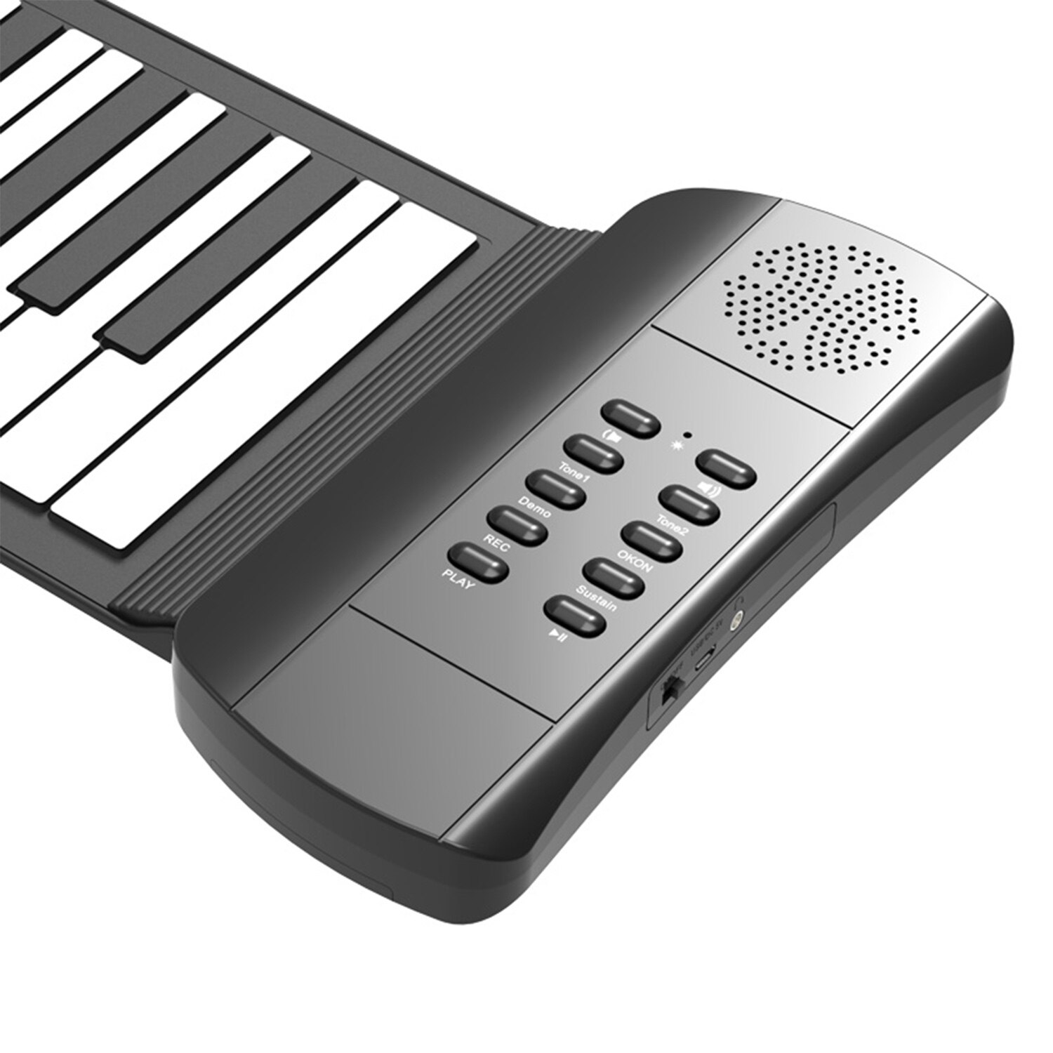 Konix Folding 61 Key Piano Music Instruments Electronic Keyboard Electric Digital Roll Up Piano Music Instruments Foldable