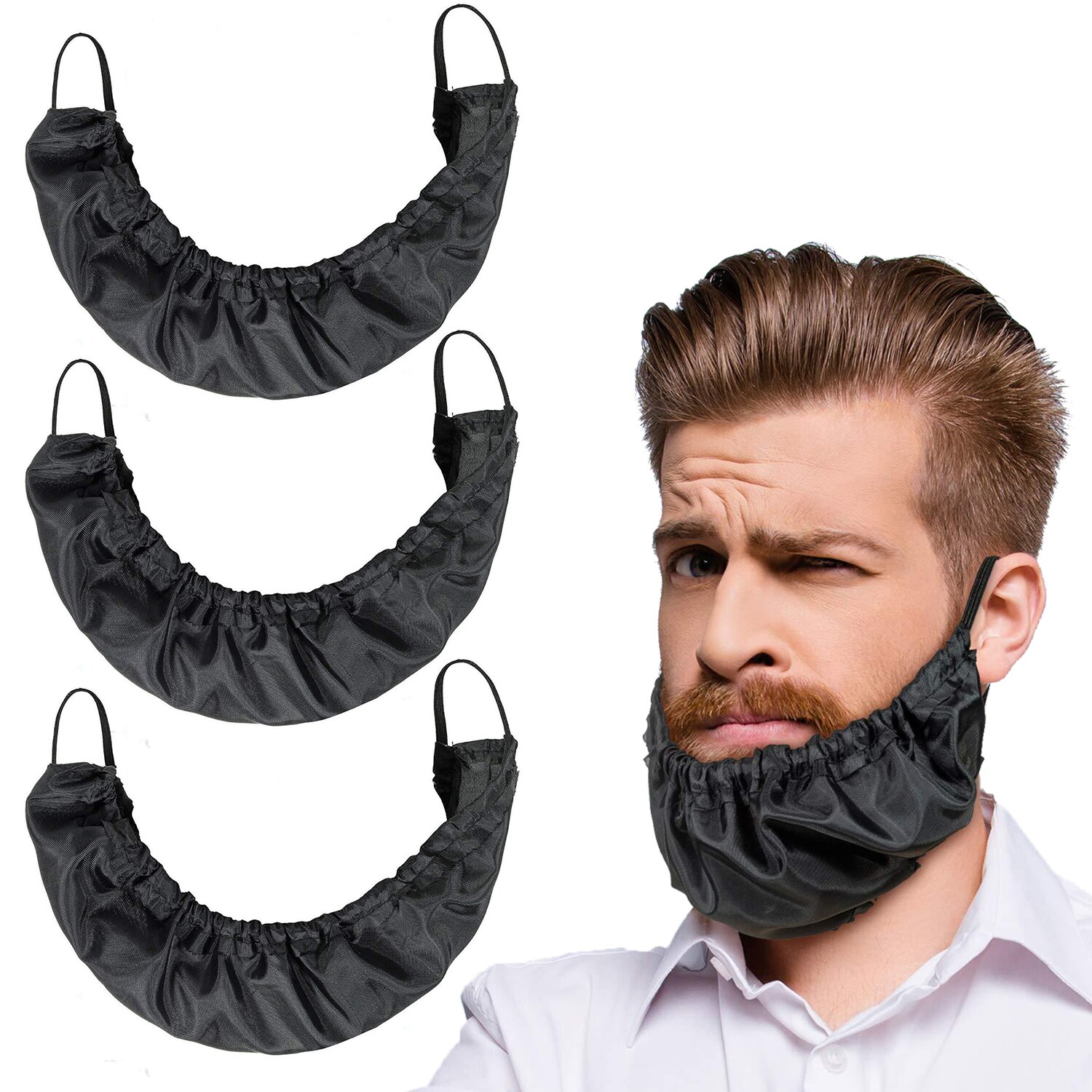 1Pc Mannen Baard Bib Baard Covers Verstelbare Baard Bandana Baard Schort Guard Baard Caps Gezichtshaar Schort Guard Motorkap baard Zorg