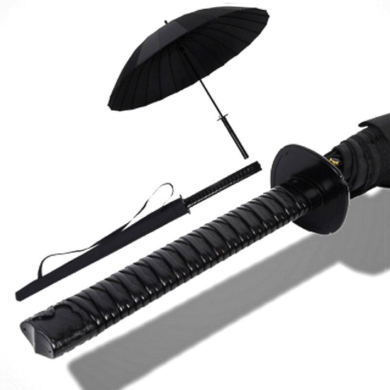 Sword Umbrella Men's Samurai Umbrella Cartoon Long Handle Sunny Umbrella Large Straight Handle Personal