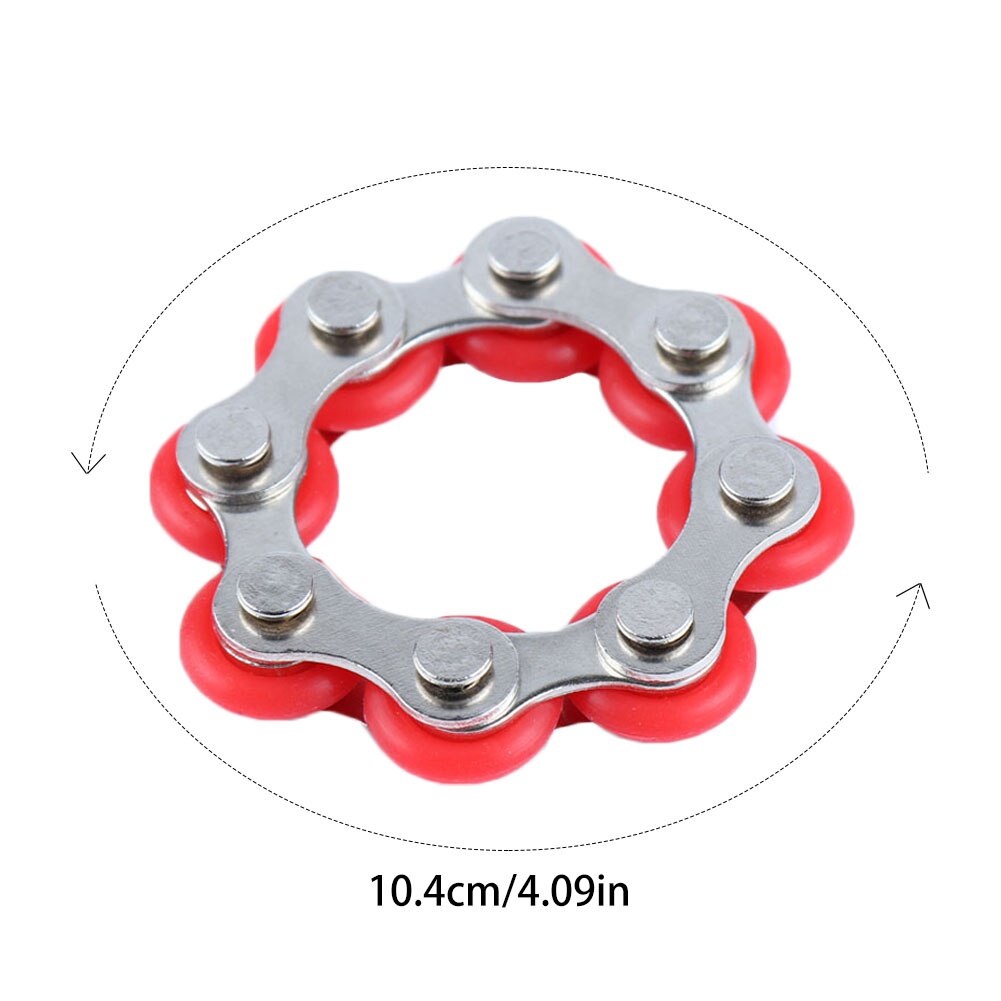 1Pcs Fietsketting Fidget Speelgoed Decompressie Keten Relief Druk Speelgoed Ontluchting Speelgoed Sleutelhanger Stress Relief Speelgoed Voor Volwassen