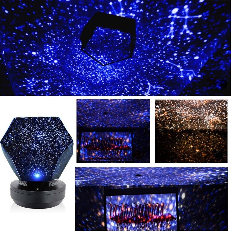 LED Projecteur Ciel Étoilé Veilleuses 3D Projection Lampe De Nuit USB Charge Planétarium de Maison Enfants Chambre Décor Chambre Éclairage