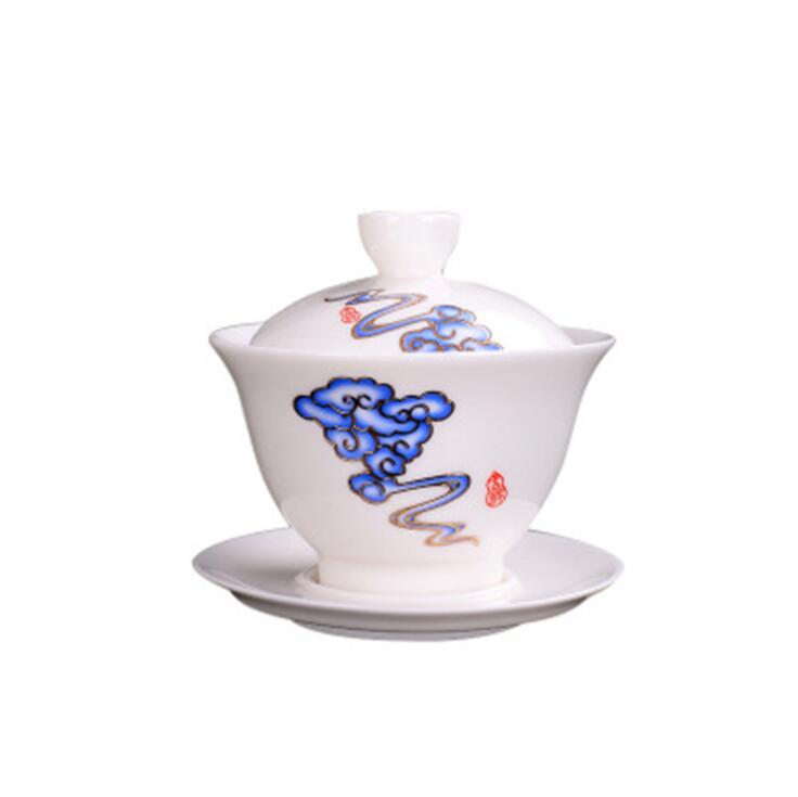 150ml får fedt jade keramik testel gaiwan testel kung fu te ceremoni te sæt forsyninger dekoration tilbehør håndværk