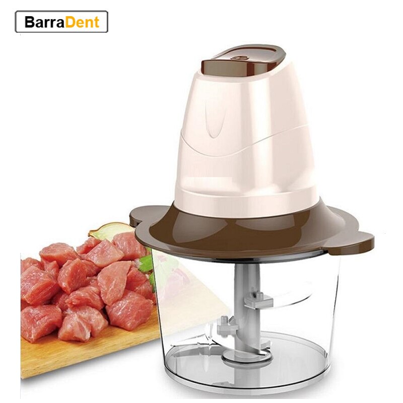 Electric Chopper Meat Grinder 300W 2 Speeds Stainless Steel Blades 2L Capacity Mincer Food Processor Slicer Egg Beater