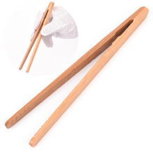 1Pcs 18Cm Bamboe Pincet Thee Gebruiksvoorwerp Pincet Thee Clips Hout Kleur Geweven Bamboe Kongfu Keuken Salade Voedsel Toast