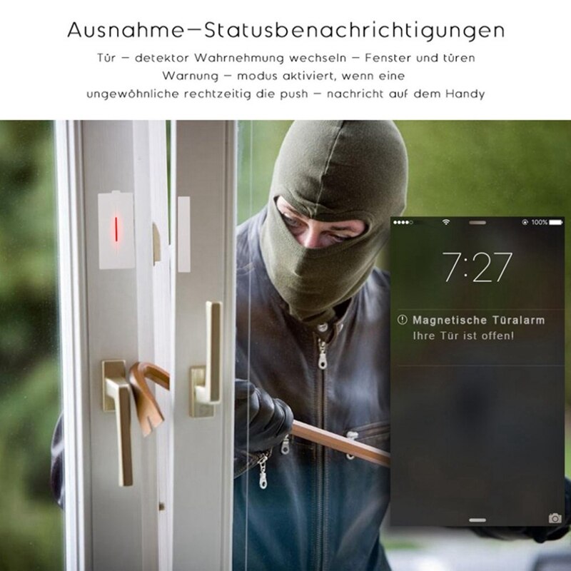 Cd100S Wireless Smart Door Detectors Home Door and Window Anti-Theft Sensor Wireless Long Range Doorbell Chime Alert