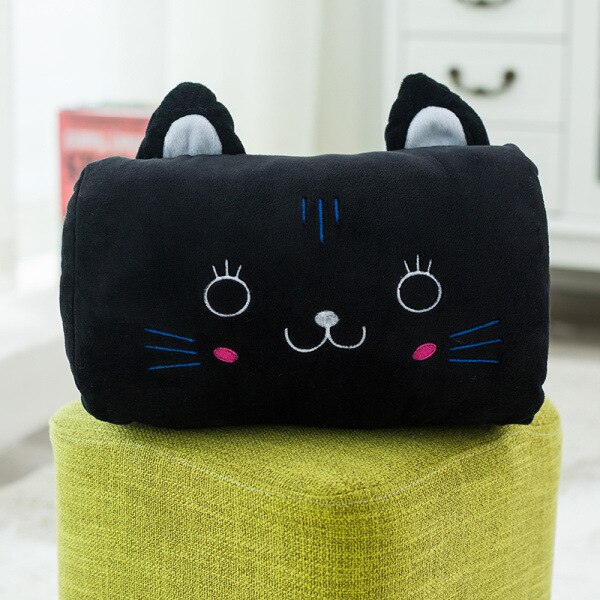 Dessin animé main réchauffement manchon chauffage en peluche oreiller lavable main coussin doigt mains doux 7 couleurs hiver automne: Cat