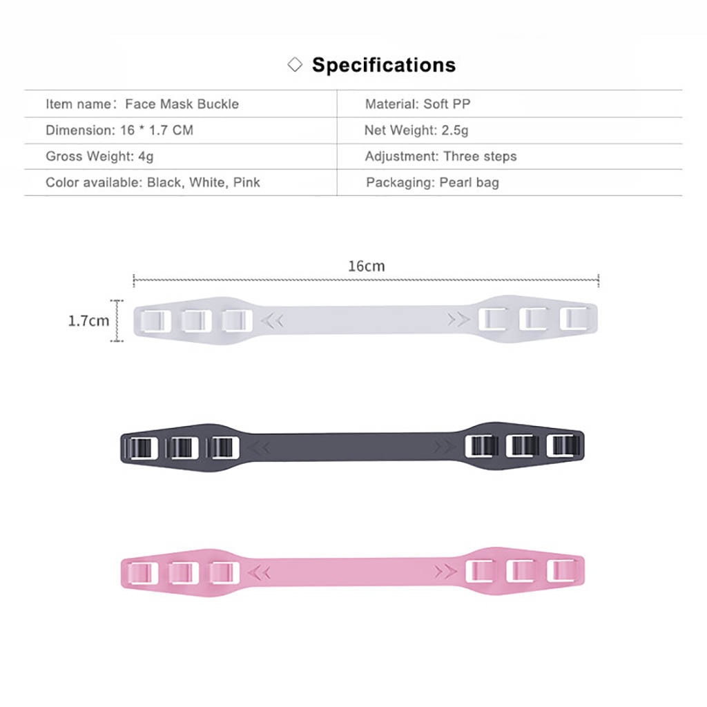 6pcs Face Mask Ear Hooks Extension Buckle Adjustable Earache Fixer Anti-slip Mask Ear Grip Extension Buckle Mask Accessories