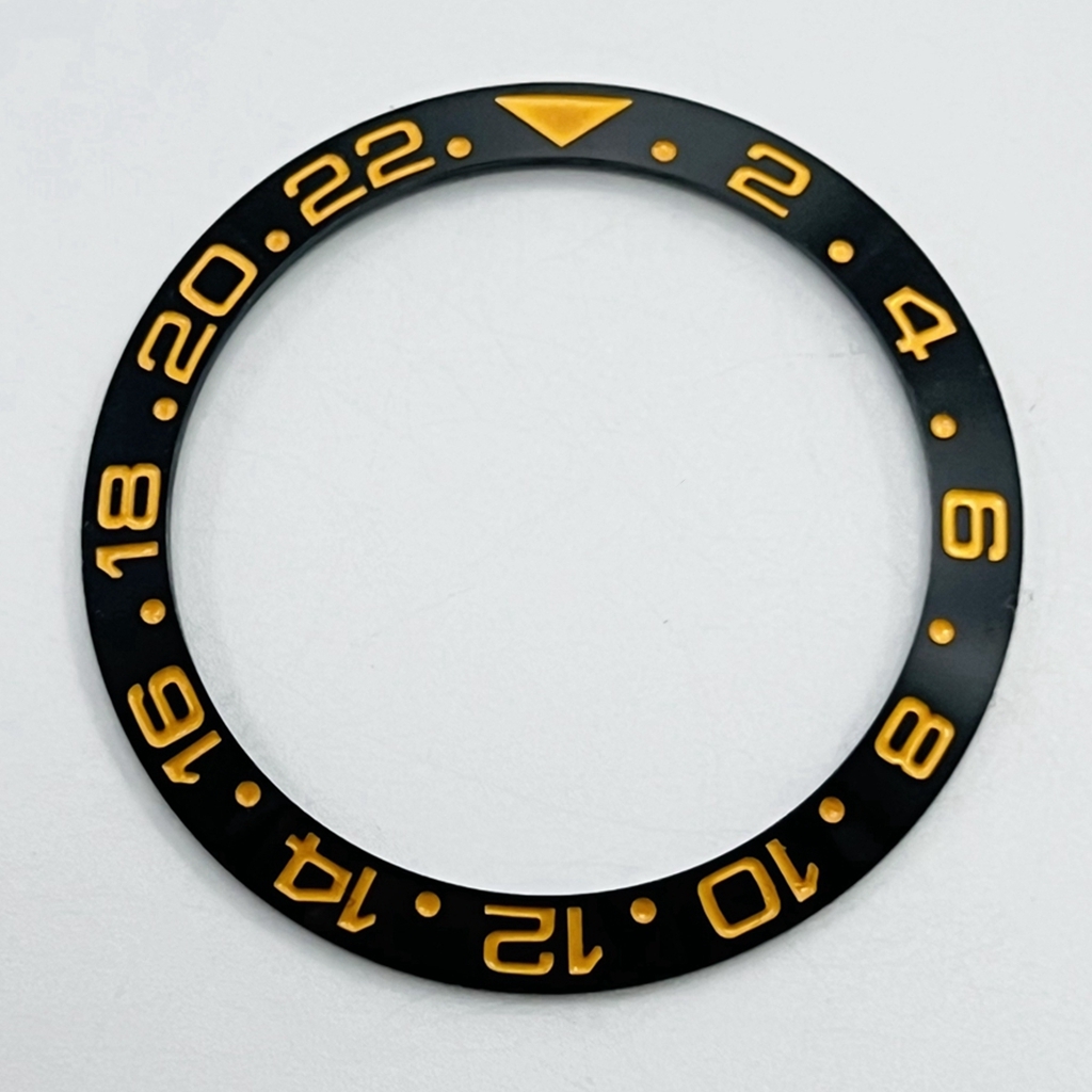 38mm GMT sub Keramik Lünette Schräge Taucheruhr Einsatz Uhr Ersetzen Zifferblatt Uhr Lünette Einsätze Ring