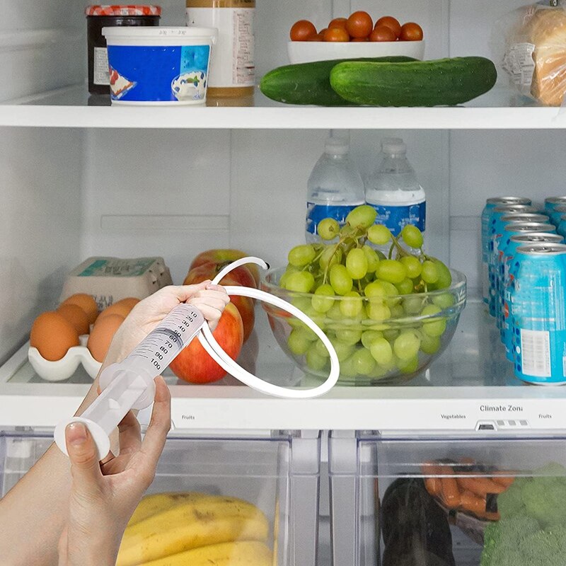 Fridge Drain Hole Cleaning Kit, Deicing Scoop Drain Hole Remover Reusable Refrigerator Cleaner, Pipe Cleaning Spiral