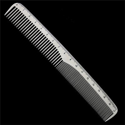 Titanium steel comb ultra-thin metal hair cutting comb hairdressing steel comb flat hair comb beauty salon stylist: S-02