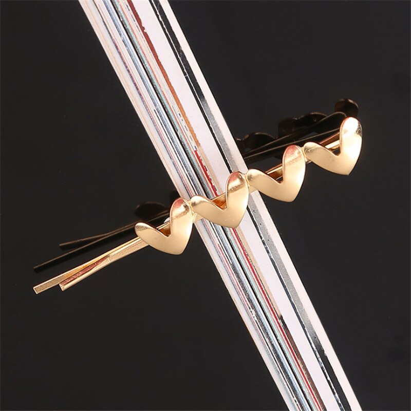 Pinzas para el cabello de Metal simples de Corea, alfileres para mujer, tocados, horquillas dulces, pasadores, accesorios para el cabello, , triangulación de envíos: plum