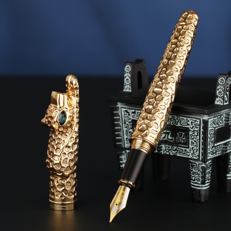 Jinhao Luxe Vulpen Luipaard Inkt Pen Art Pennen Luxe Collection Business Kantoor Pen 2 Kleuren