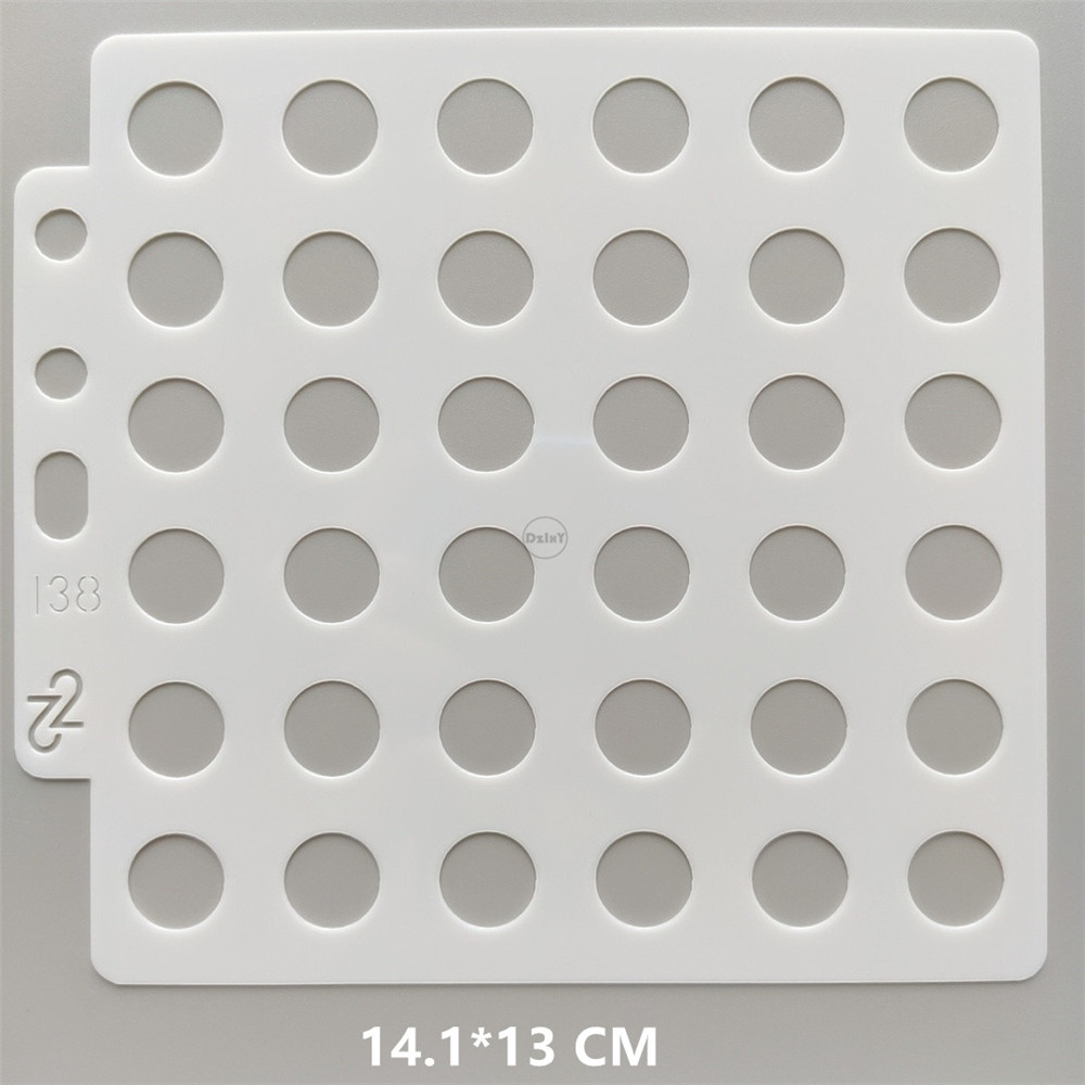 (26 stilarter) geometri grafik stencils maling prægning gør-det-selv scrapbooking materiale kort skabeloner papir album håndværk: Beige