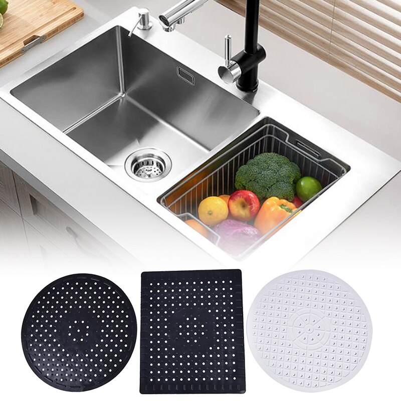 Multifunctional Soft Rubber Table Heat Insulation Kitchen Bathroom Protector Sink Mat Dishes Home Quick Drain Drying Anti Slip