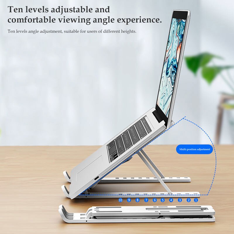 Portable Laptop Stand Foldable Non-Slip Plastic for Macbook Pro/Air iPad Bracket Adjustable Notebook Holder Stand