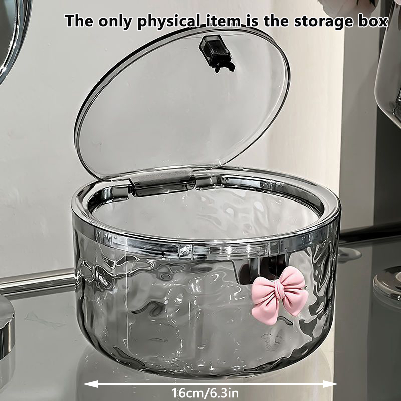Hair Accessories Organizer Storage Box Clear Hair Tie Organizer For Headband Jewelry Container Desktop Storage Box: Pink