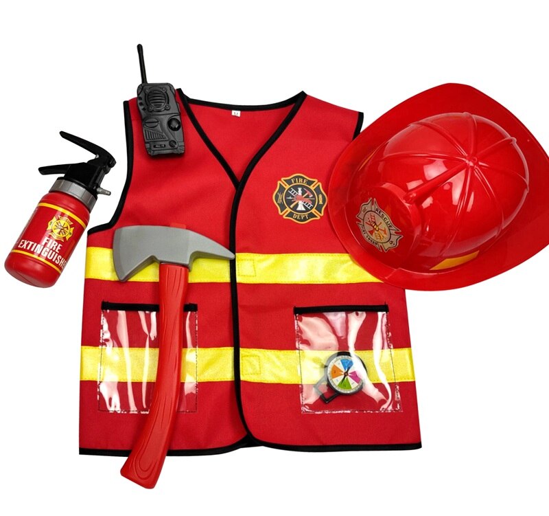 Construcción disfraz de trabajador Kit para niños conjunto de juguete carrera trajes de trabajador cosplay