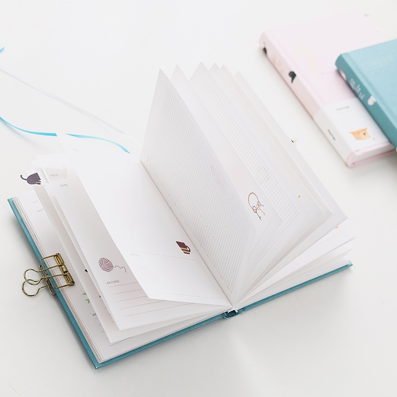 Peekaboo lille kat bullet journal box sæt kawaii papirvarer