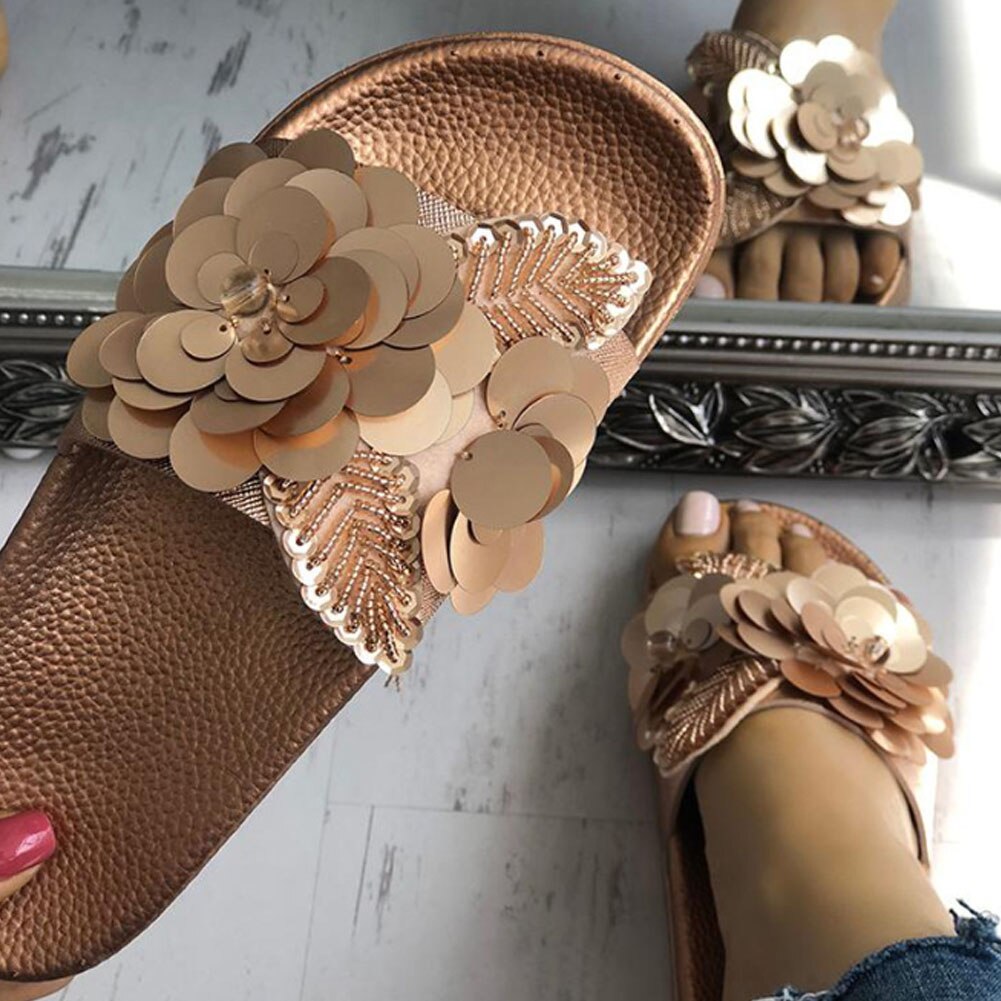 Karinluna slip on sommartofflor kvinna skor bekväma platta klackar ins tofflor hona