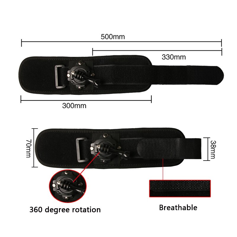 360 graden rotatie hand polsband voor gopro hero 8 7 5 6 4 3 sessie xiaomi  yi 4k sjcam eken armband riem go pro accessoires