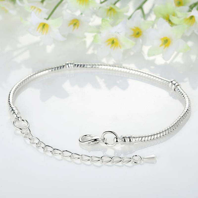 silber Überzogene Kette Perlen Fit WST Armband Silber Schmuck Große Weihnachten XCH1131