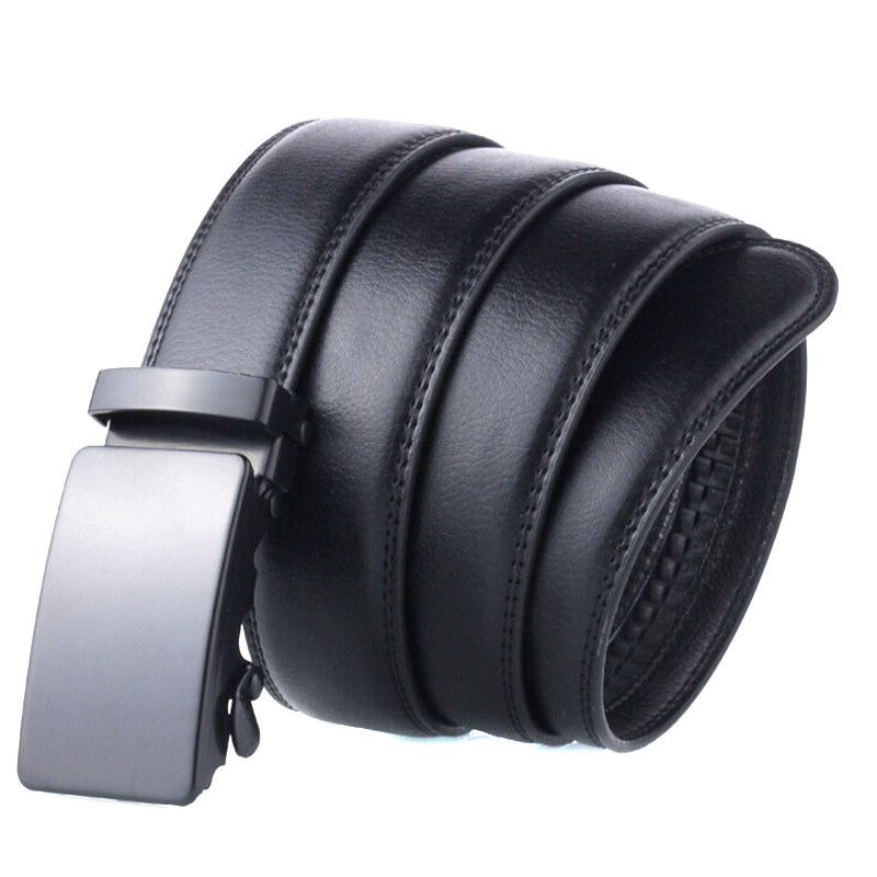 Men Belt Automatic Leather Luxury Black Belt Men's Belts Automatic Buckle Belt Cummerbunds Male