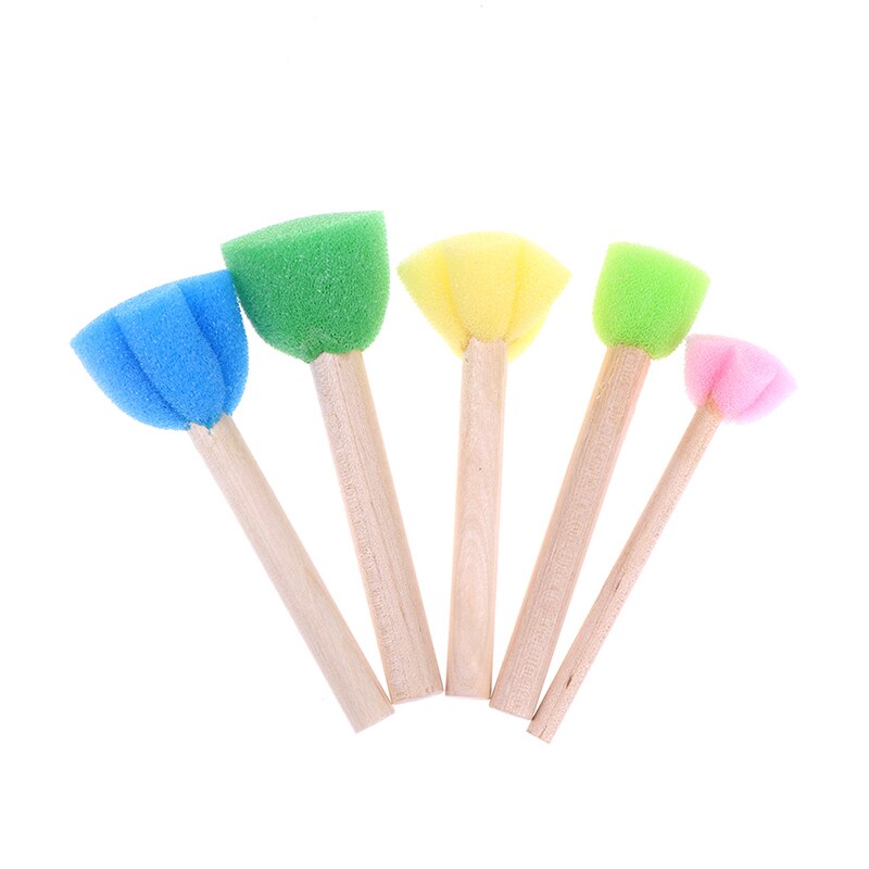 5 stücke freundlicher Kleinkind Schwamm Stempel Pinsel Bausätze Blume Zeichnung Spielzeug Für freundlicher Farbe Spielzeug Malerei Pädagogisches Spielzeug