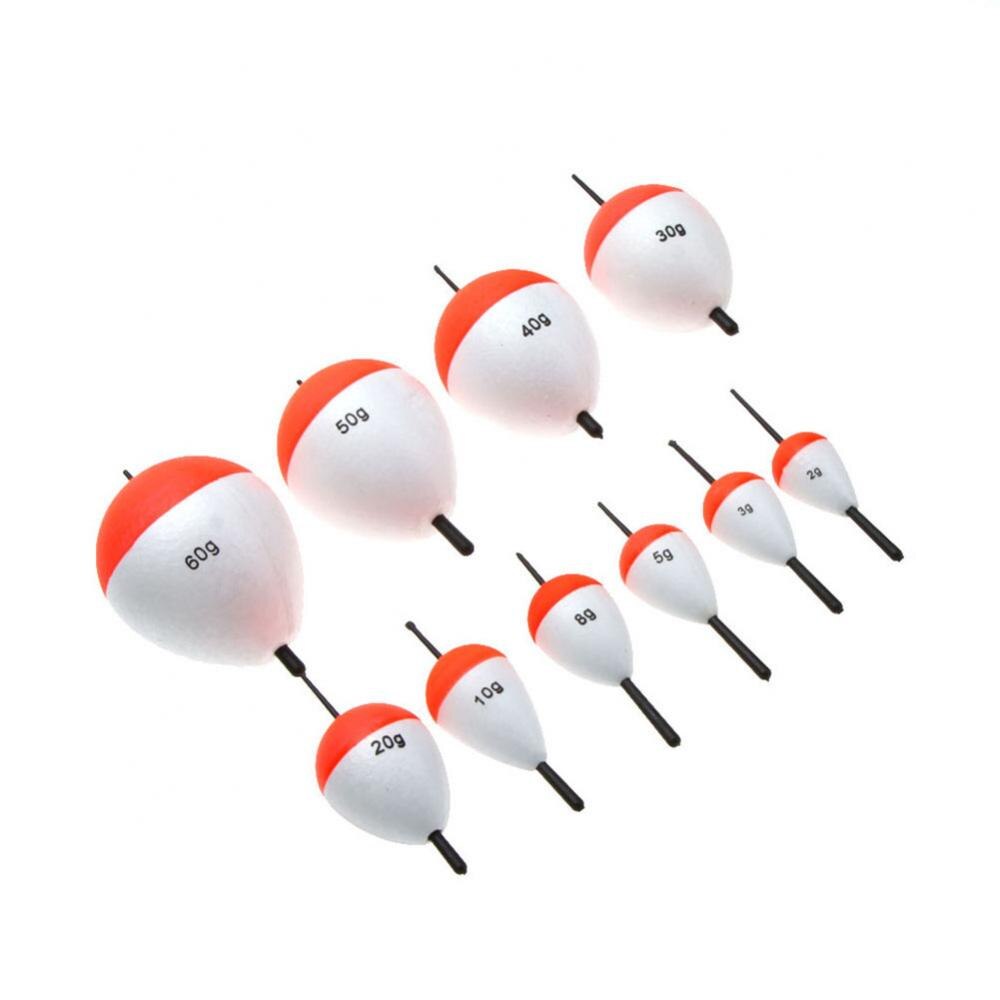 10 stk/sæt  of 2g-60g fiskeflåd med fiskeri havfiskeri iblødsætning stor mavefisk flyder langt flydende fiskeflyder