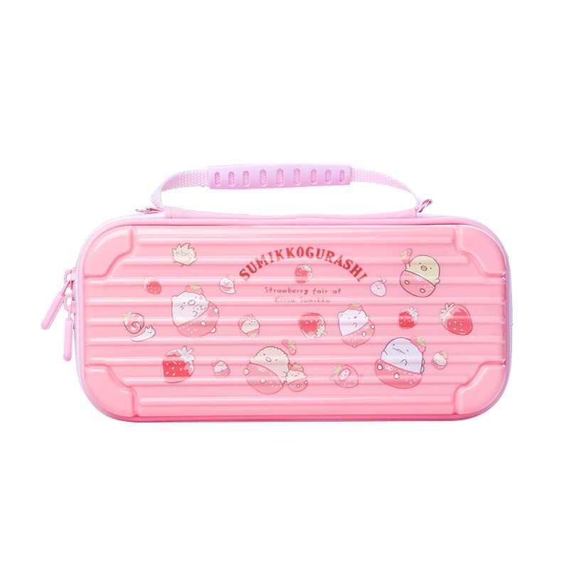 Voor Nintend Schakelaar Beschermhoes Opslag Roze Thema Pu Lederen Case Voor Schakelaar Reizen Draagbare Pouch Schakelaar Ns Accessoire Cover: Strawberry 1