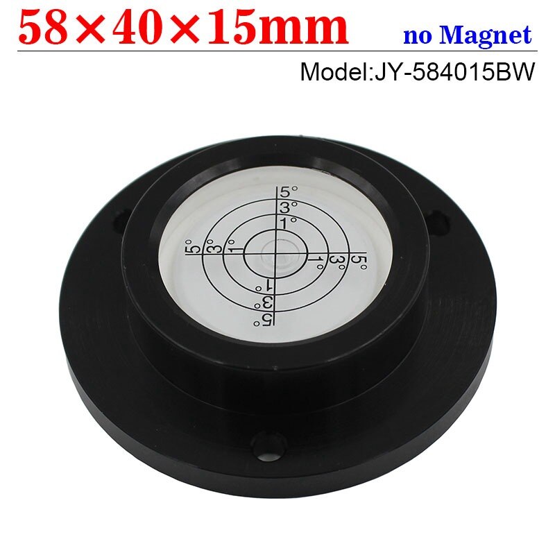 Universal Flange Spirit Level Bubble Circular Bubble Level Bullseye Matal Protractor Horizontal Measuring Instruments