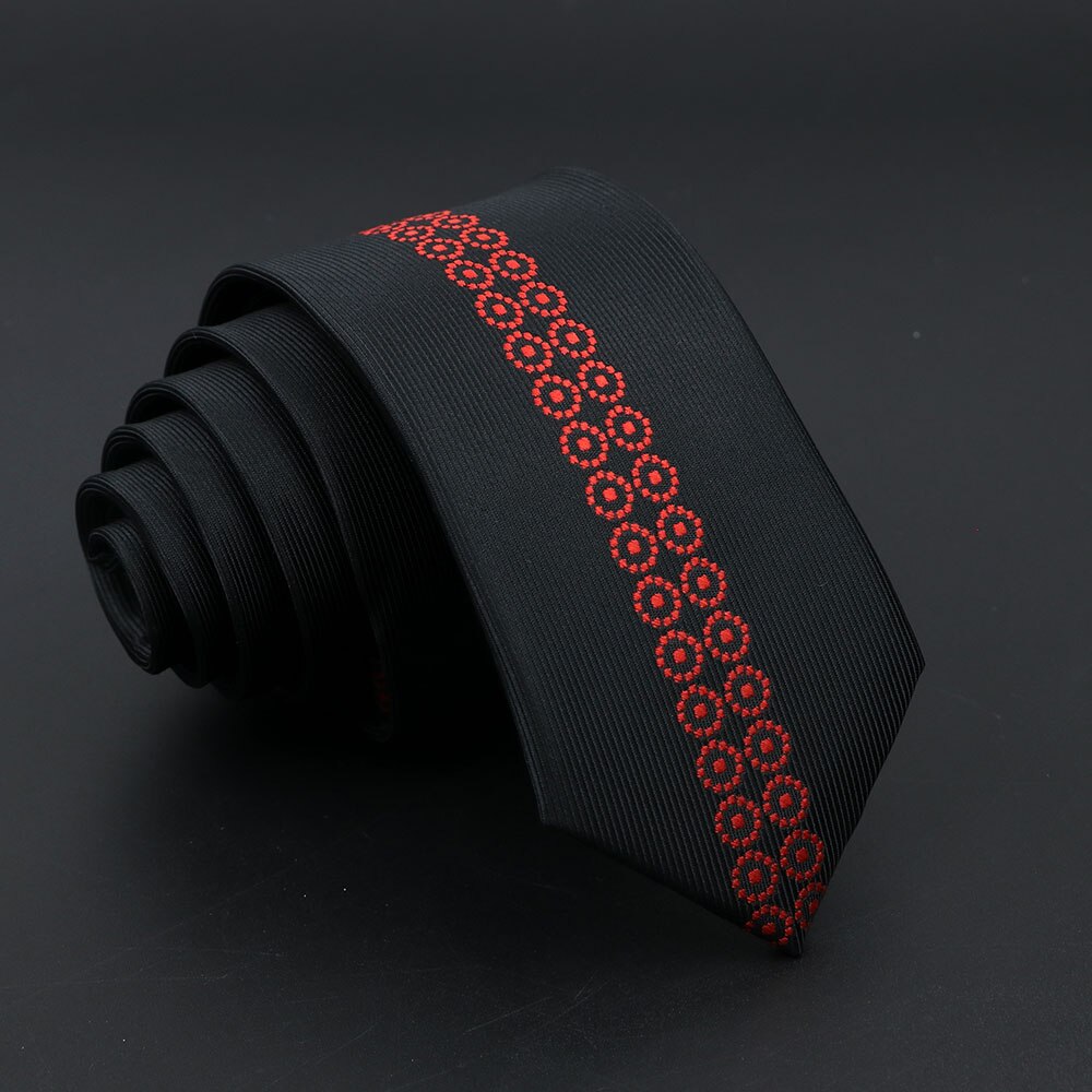 Corbata Jacquard roja y gris a la , 6cm, cuadros florales, retazos de poliéster, corbata ajustada para y negocios, traje, camisa, accesorio de