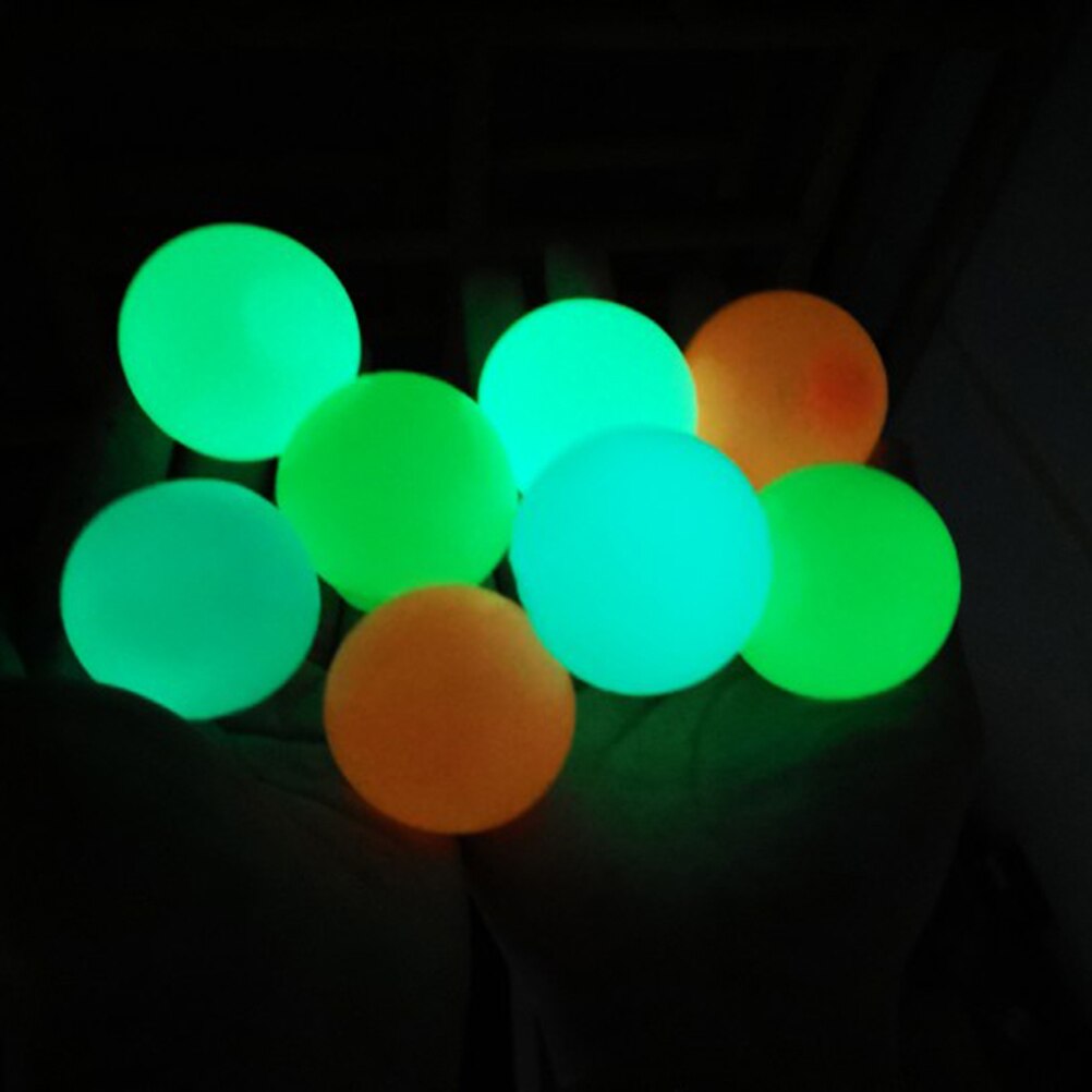 Stick Wall Balls Fidget Toys 8Pcs Sticky Target Ball Fluorescent Ceiling Ball Anti-stress Decompression Toy