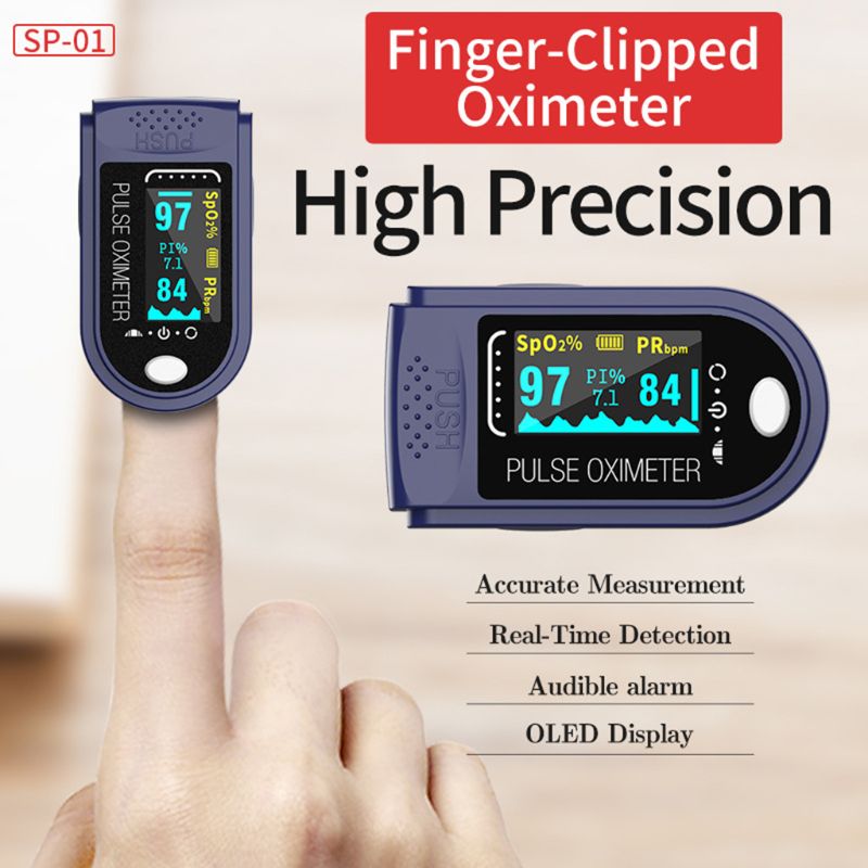 Bærbar fingerpulsoximeter blod iltmætningsmåler fingerspids pulsoximeter spo 2 monitor oximetro oximeter
