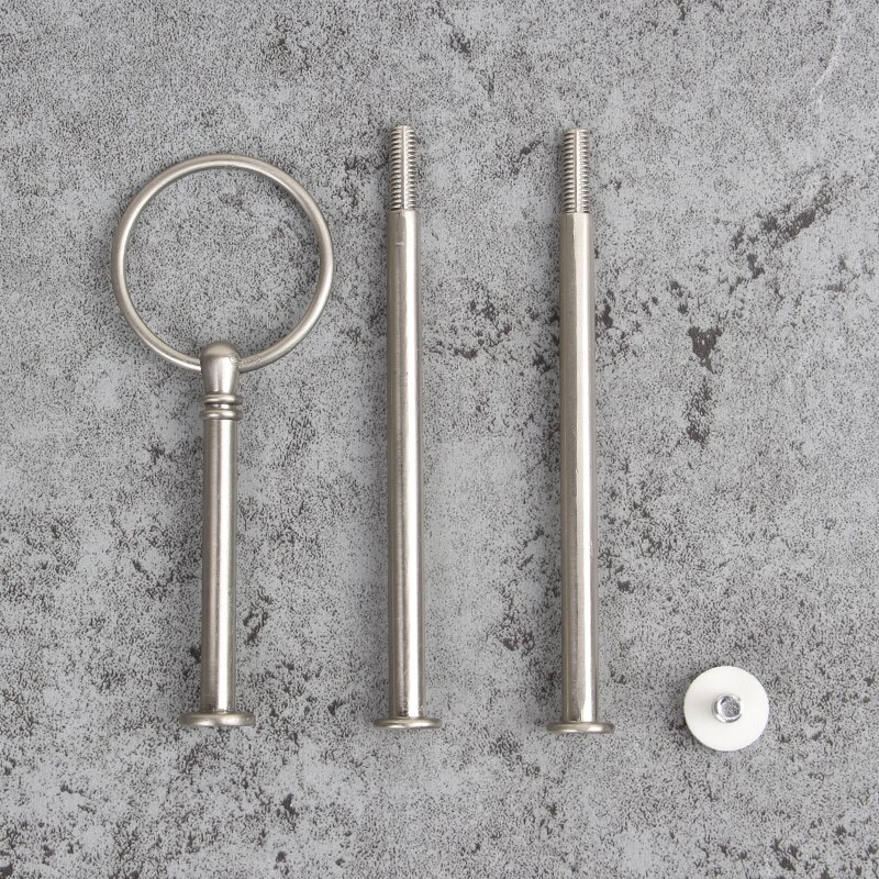 10 stuks mix kleuren rond speciale aanbieding 3- lagen gouden taartbord passend bij taartstandaard stijl: Mat zilver