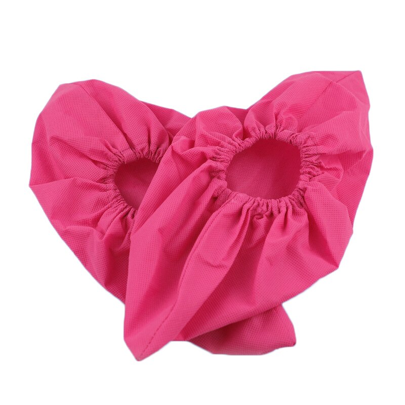 Herbruikbare Overschoenen Non-woven Schoen Cover Huishoudelijke Dikke Wasbare Schoenen Covers Antislip Wasbaar Doek Schoen tas Schoen Cover: rose red