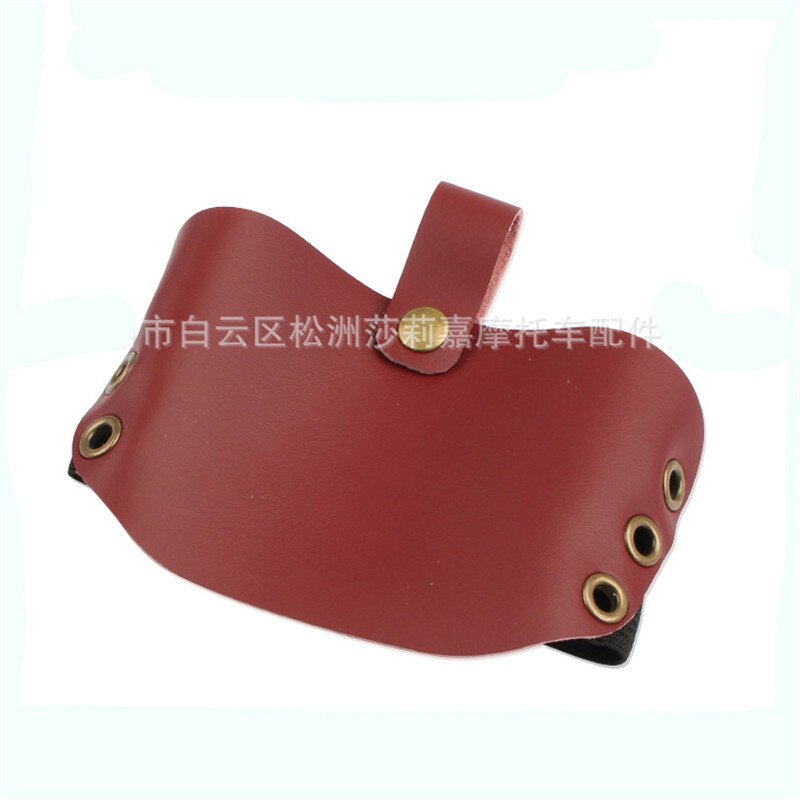 Retro moto sko pad skyddande klassisk del motorcykel stövlar skydd vintage brun protector café racer motorcykel tillbehör: Röd