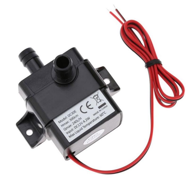 Solar Brushless Pumpe DC 12V/24V 240L/H Stillegående for Akvarium og Basseng