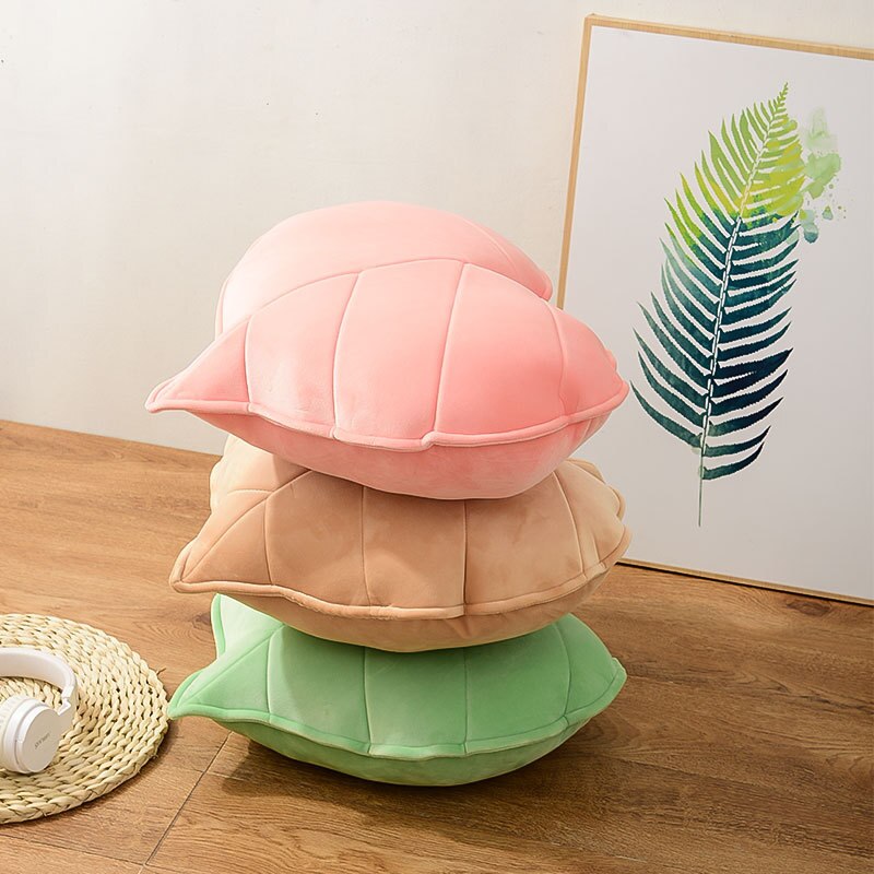 3D Hart Vorm Blad Cartoon Kussen Super Zacht Gevulde Pp Katoen Sofa Car Office Rugkussen Kussens Voor Thuis Kinderen room Decor